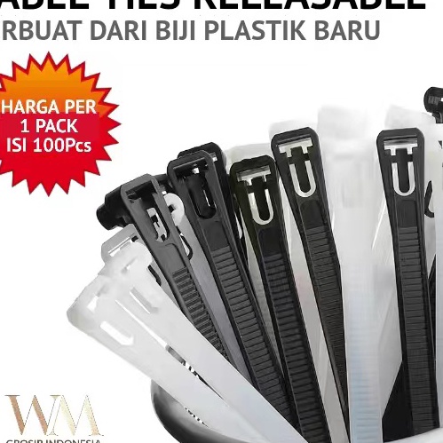 

Limit Kabel Ties Releasable Cable Tie 72x2mm Kabel Ties Buka Pasang
