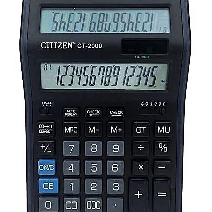 

Extra KALKULATOR CITIZEN CT 2 14 DIT KALKULATOR DENGAN TAMPILAN 2 LAYAR HHT QUALITY