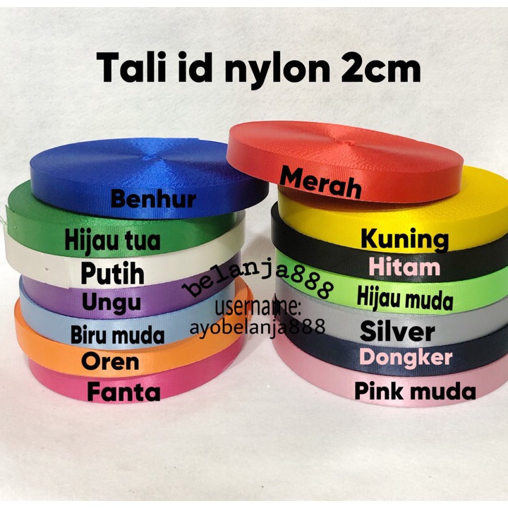 

HJ6 Tali 2cm tali id card nylon Roll