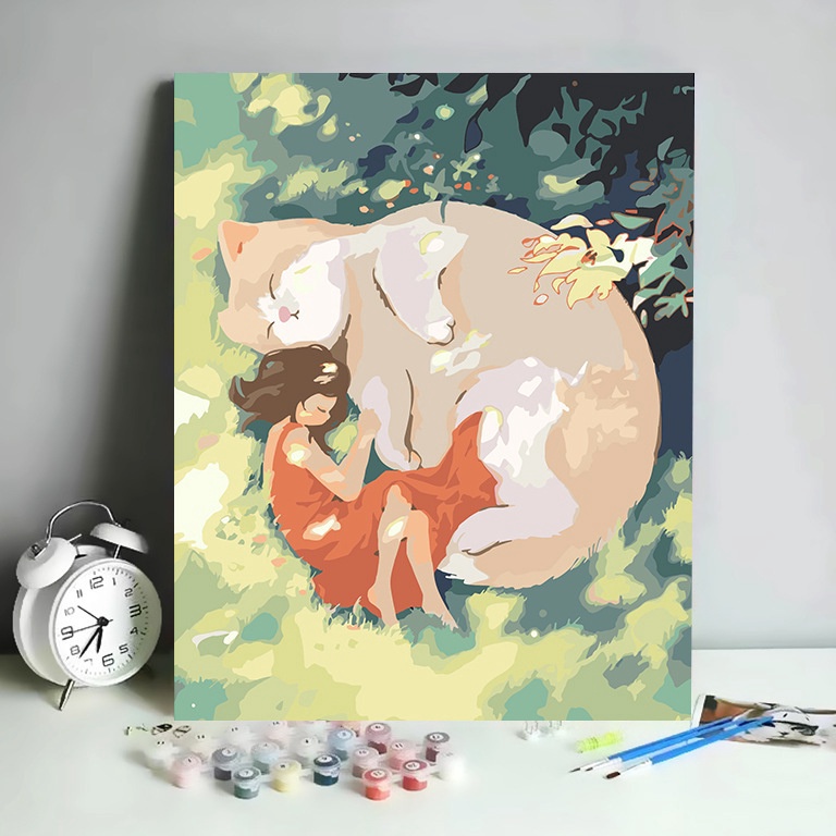 

KODE I43R HARU 3x4cm Paint by Number Kit Canvas DIY Floral Scenery Kanvas Lukis Set Menggambar Melukis