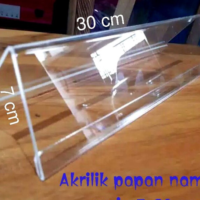 

FG2 AKRILIK NAME PLAT TAG PAPAN NAMA MEJA 7X3 CM