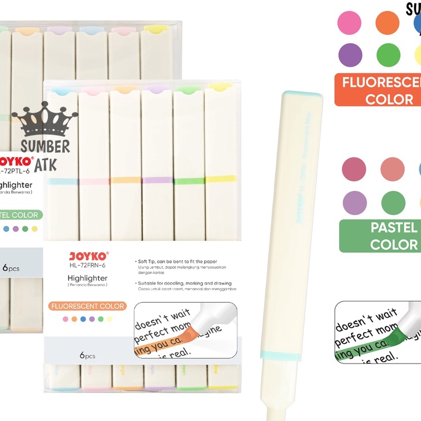 

Gila Penanda Berwarna Hhlhter Joyko HL72FRN 72PTL 6 Warna