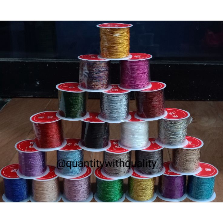 

HJ6 Tali Giok Cina 4 Meter Tali Benang Shambala metalik Simpul Gelang Kalung Tali Gelang strap