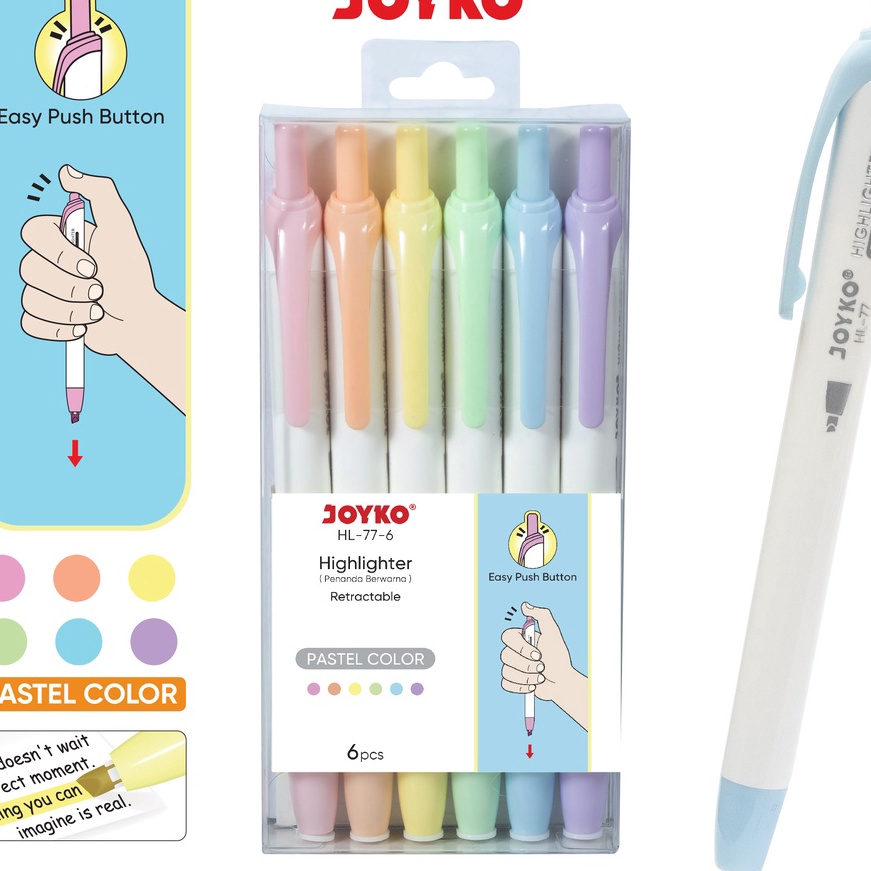 

KI3 Penanda Berwarna Hhlhter Joyko HL776 Warna Pastel Color