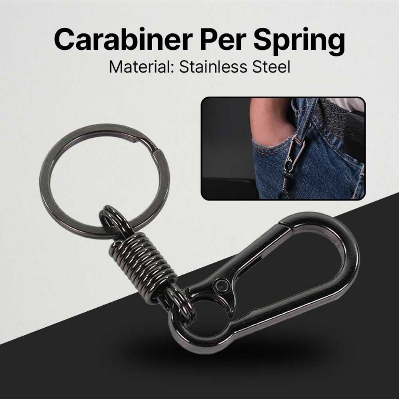 Carabiner Per Spring Carabiner Keychain Stainless Steel