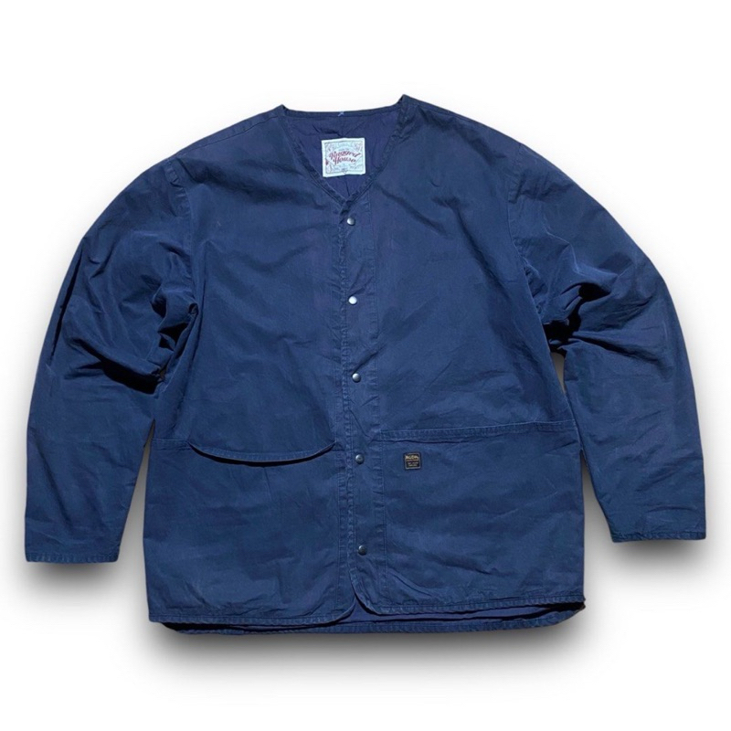 Rugged House Navy Washead 2pocket Cotton Button Jacket