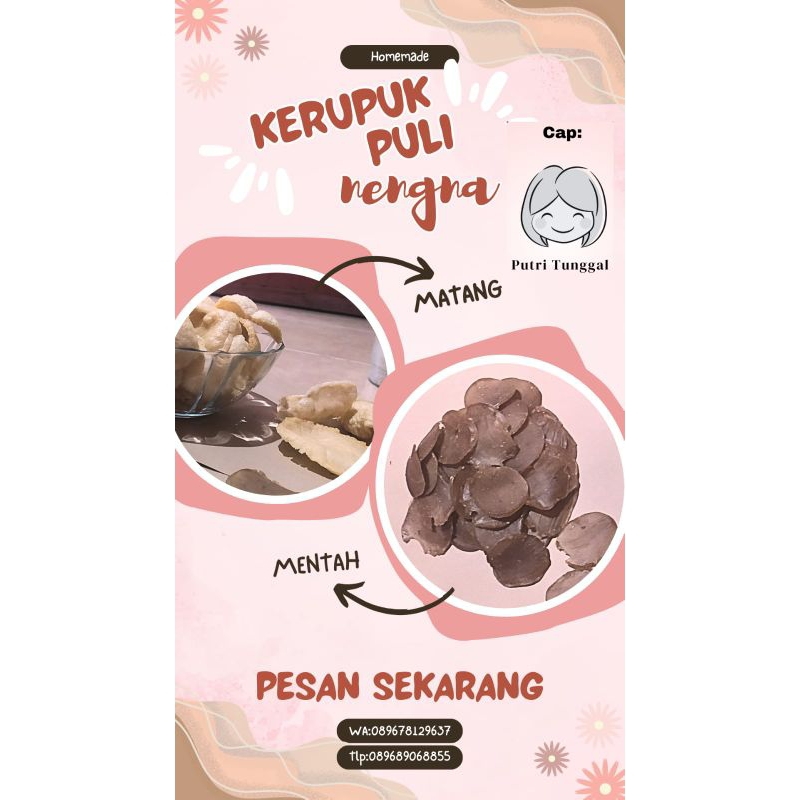 

kerupuk puli bawang mentah