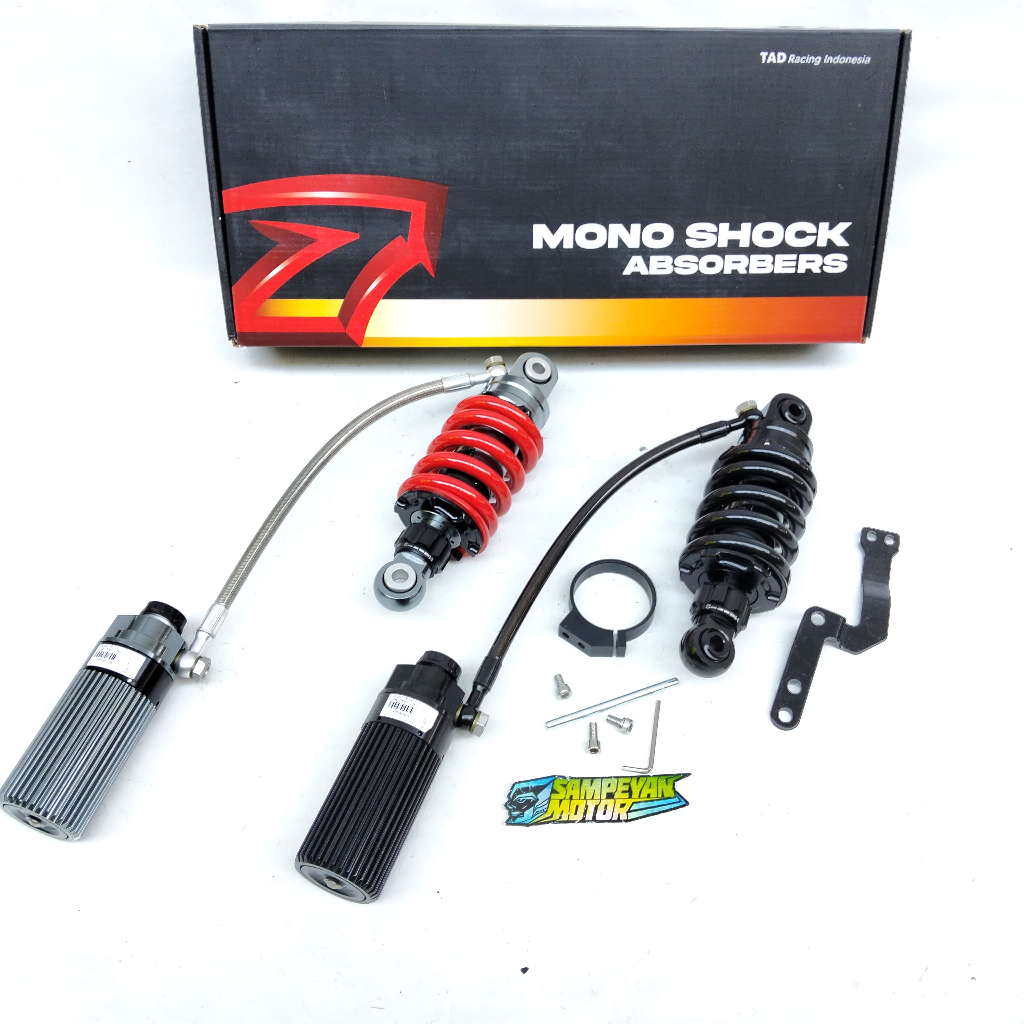 Skok Shock Sekok Mono shock Belakang TAD X-fin Tabung Pisah Set Pangkon Mx-King Vixion Kualitas Bagu