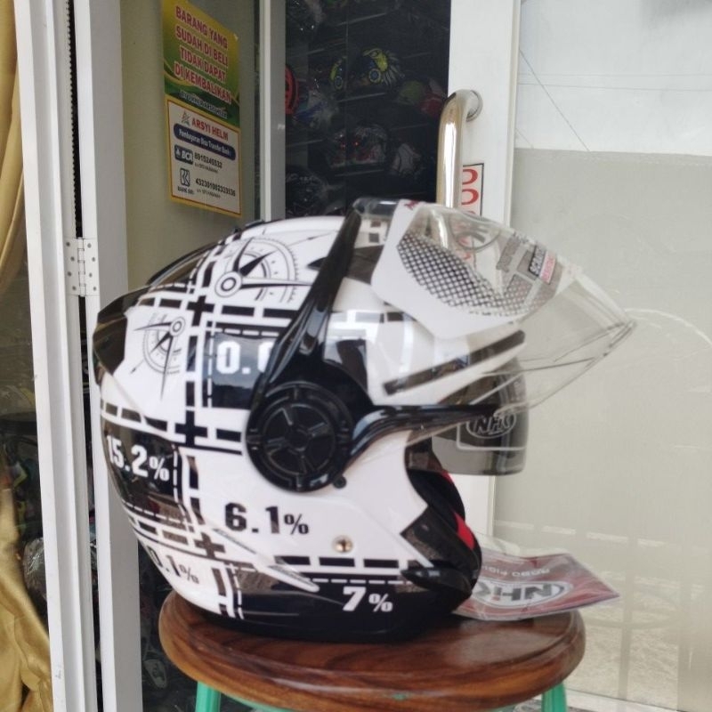 HELM NHK GLADIATOR DRC WHITE FOBEL VISOR