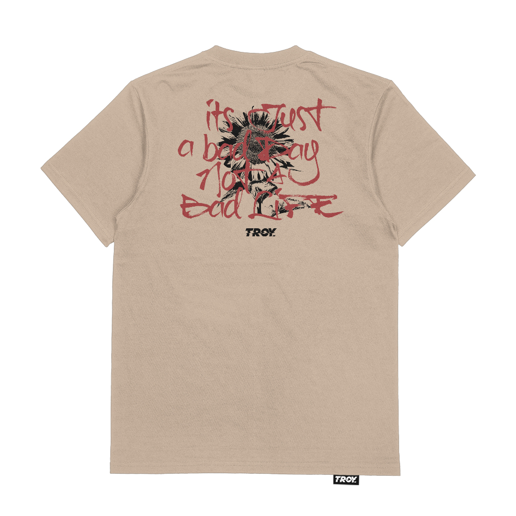 Troy Company Tshirt Brown Latte Enjoy Life - Kaos Lengan Pendek Kaos Coklat Latte MTD 2778