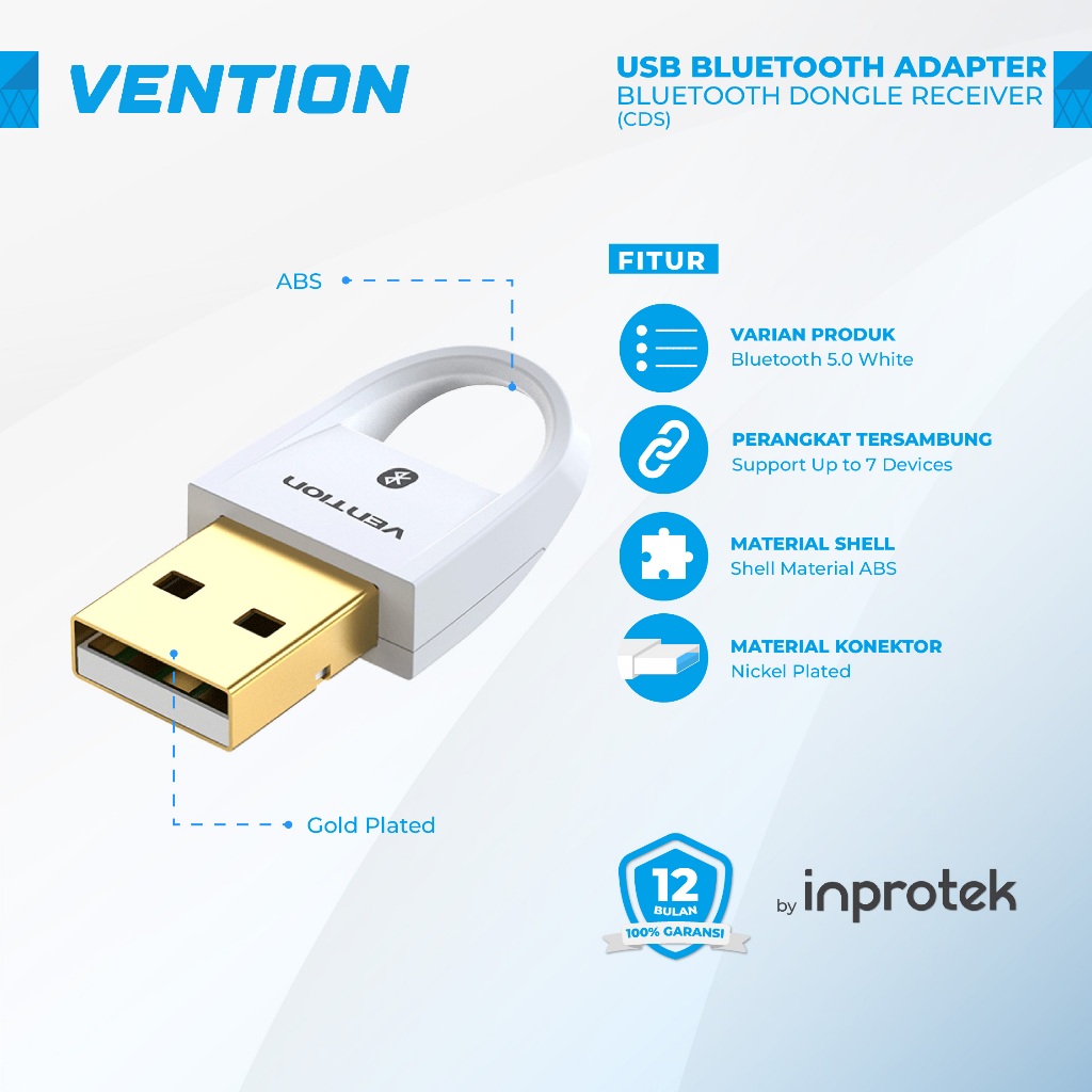 Vention USB Bluetooth Adapter Bluetooth Dongle Receiver for Windows