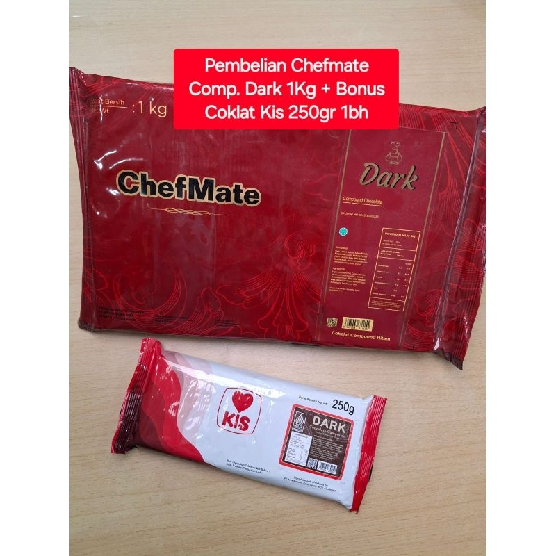 

chefmate coklat compound 1kg + bonus kis coklat comp 250gr