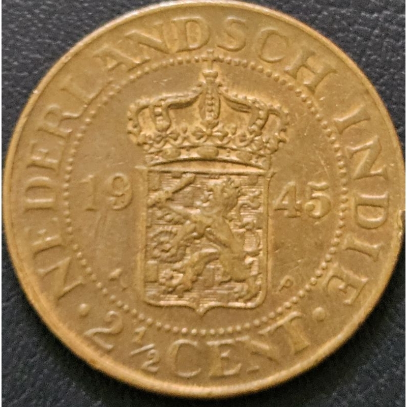 Koin Kuno benggol 2,5 cent 2 1/2 sen Nica tahun 1945 Kondisi Koin Utuh Dijamin Original 100%