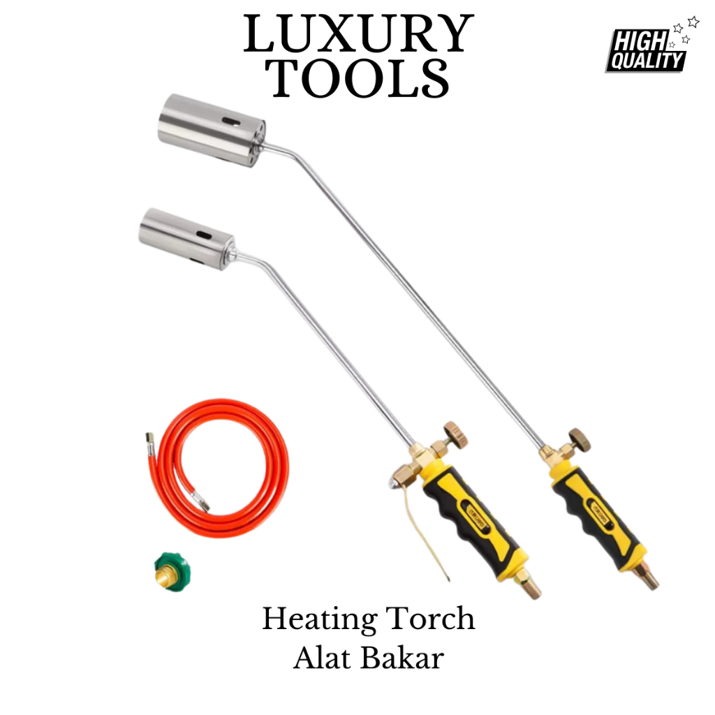 Heating Torch Las Bakar Panjang 65cm 120cm Gas Torch Las Karbit Blander Las Selang Tabung Gas LPG