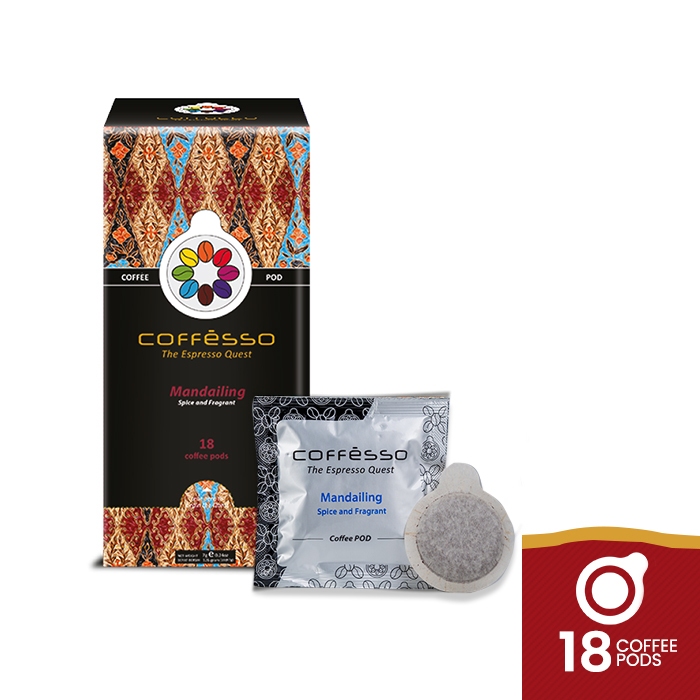 

Coffesso Mandailing Coffee - Kopi Pods Isi 18s