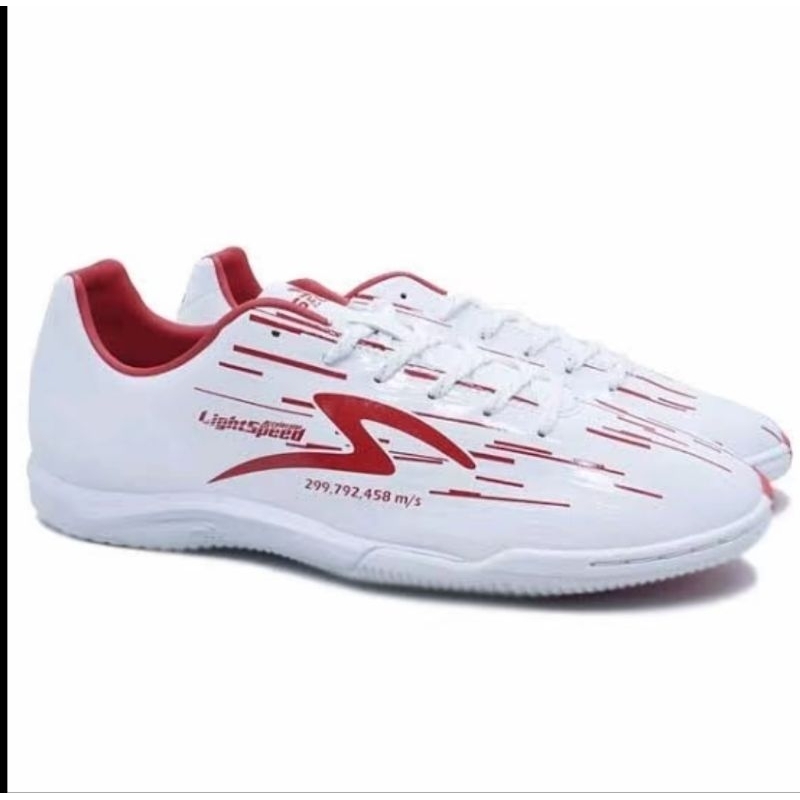 SEPATU FUTSAL SPECS LIGHTSPEED REBORN IN WHITE EMPEROR RED HOT SALE
