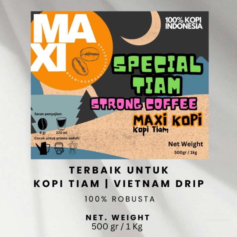 

Maxi Special Tiam, kopi roasted bubuk special kopi tiam