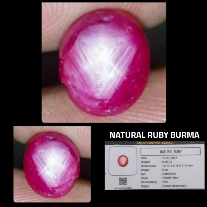 RUBY STAR ( NTE ) ASLI TAMBANG BURMA