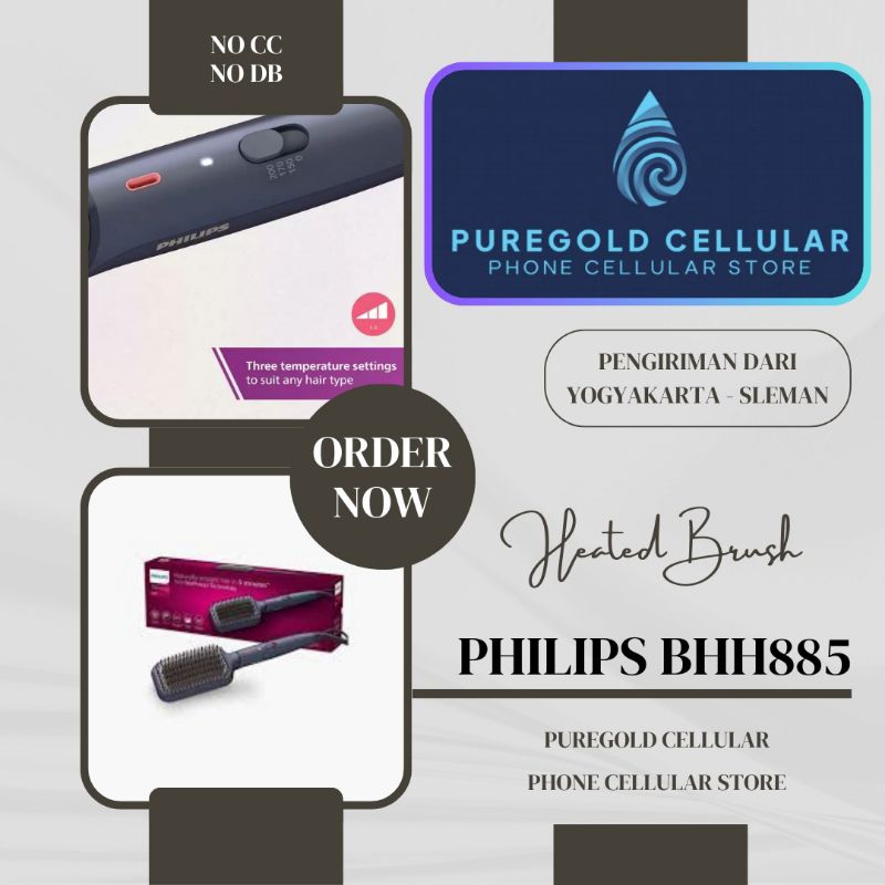 Brush Hair Heated Philips BHH885 Garansi Resmi