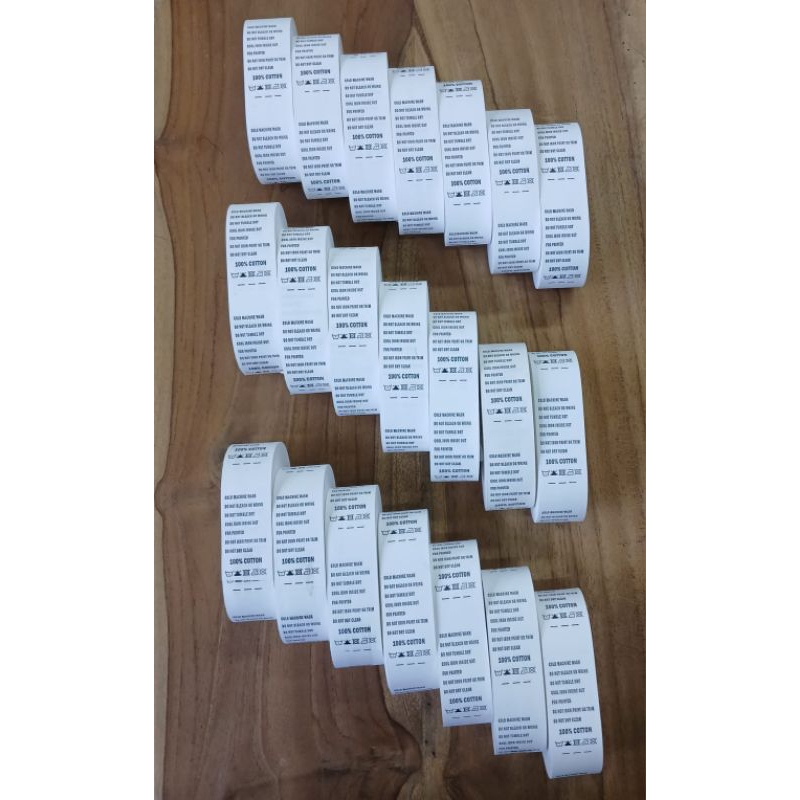 

Washing Label Printing Nylon Cotton 100%, Harga 300pcs