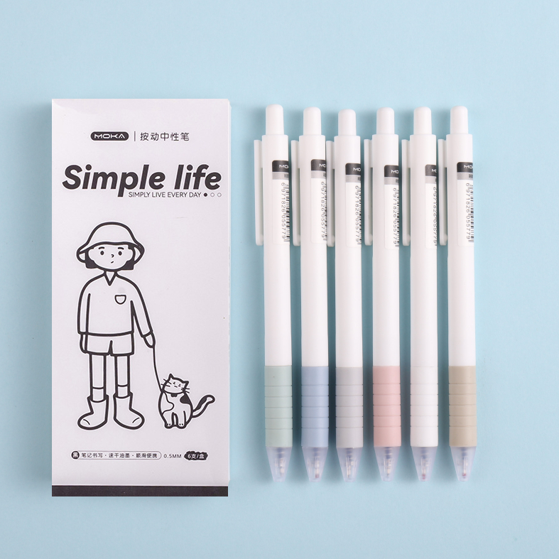 

[ CRATK ] PULPEN GEL MEKANIK POLOS ISI 6PCS DAN 5PCS / PULPEN GEL MEKANIK