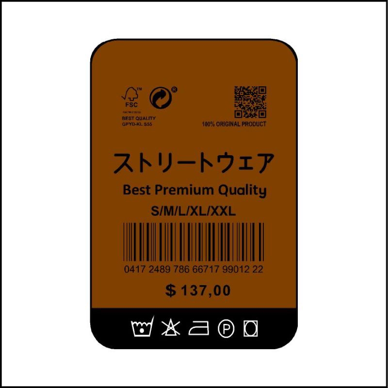 

HANG TAG KRAFT 137 qty 100 pcs label harga baju