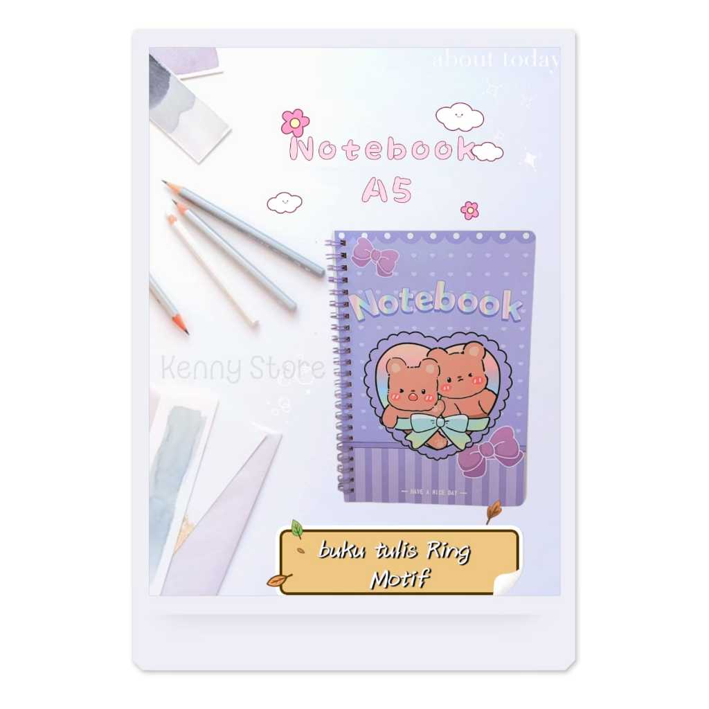 

BUKU TULIS RING MOTIF A5/NOTEBOOK RING/BUKU CATATAN