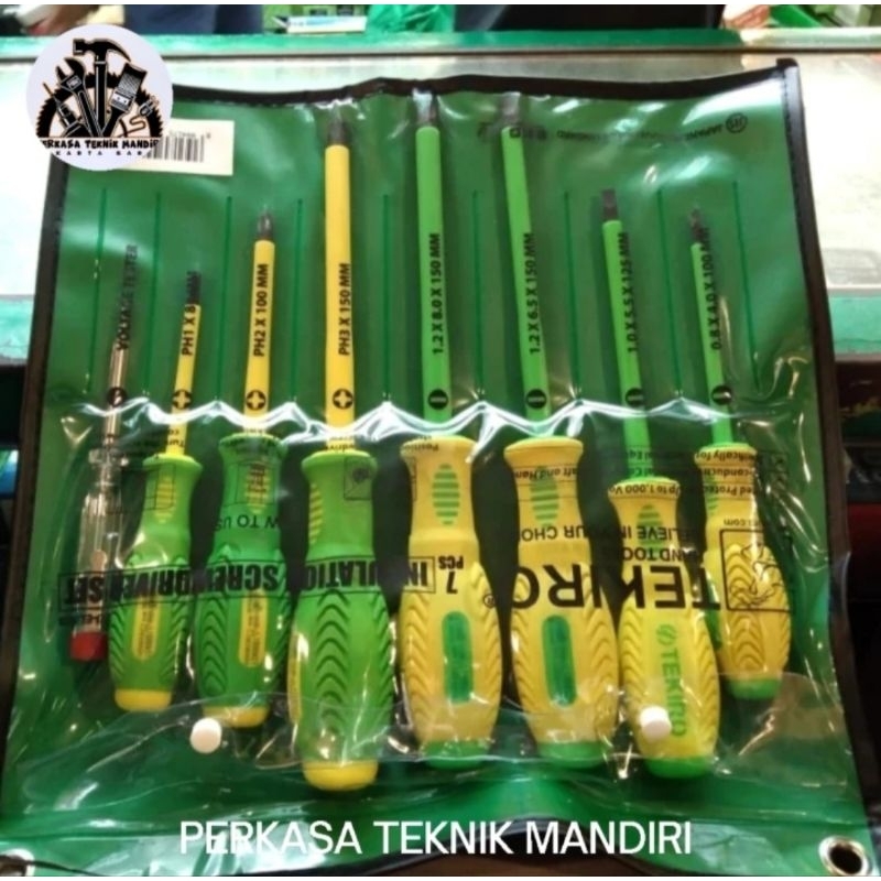 Obeng Set Listrik 7pcs Tekiro / Electro Screwdriver 7pcs Elektrik