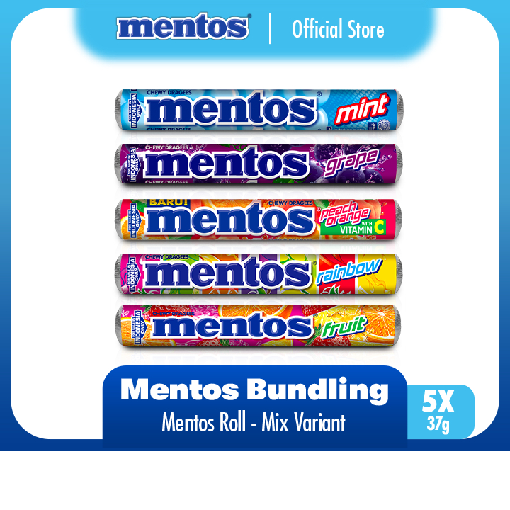 

Mentos Chewy Dragees 37g x 5 (All Variants) - Permen Mint Semua Varian