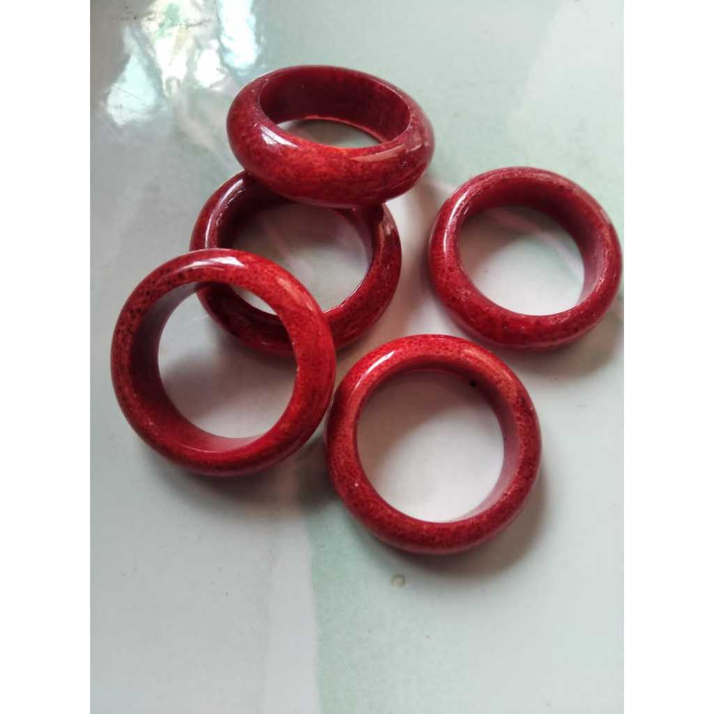 cincin marjan merah/cincin koral