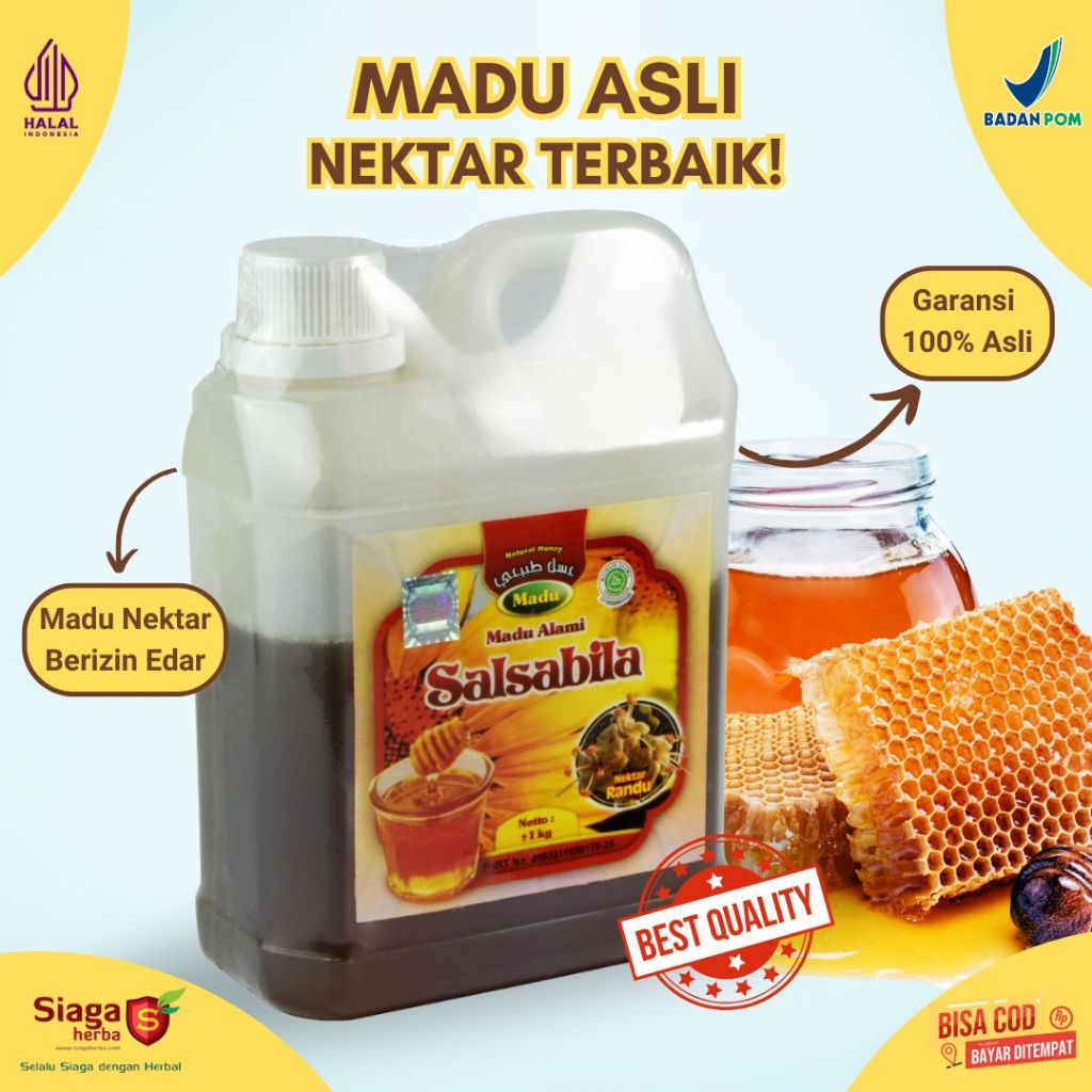 

Madu Salsabila Randu Original Jerigen 1Kg Al-Ghuroba