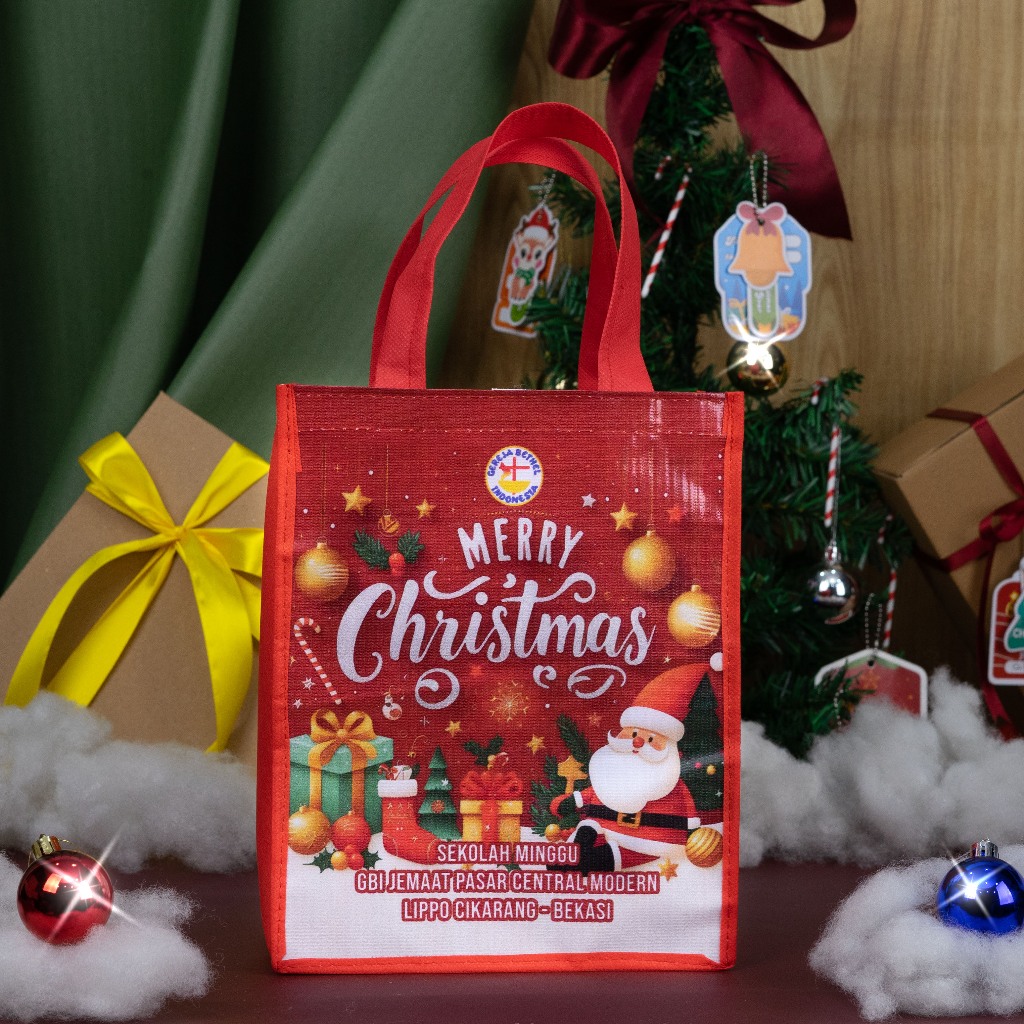 

Bingkisan Natal Goodie Bag CUSTOM / Tas hampers natal / Tas Sovenir Natal dan Tahun Baru
