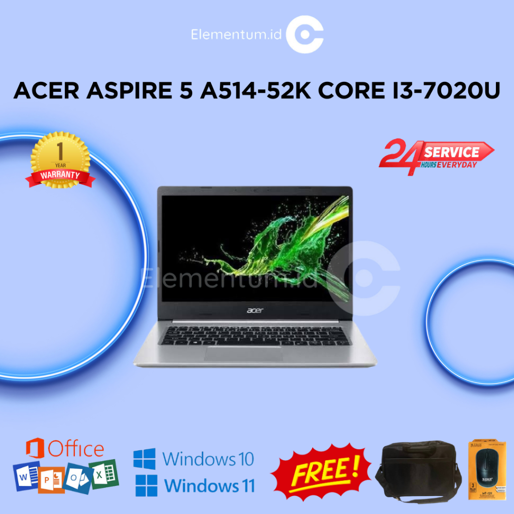 Laptop Acer Aspire 5 A514-52K Core i3-7020U / 4GB 1TB / WIN10