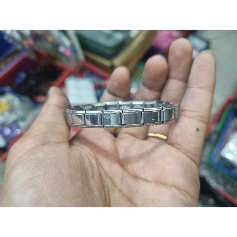 Ecerann Gelang titanium italian charm polos / gelang per titanium polos