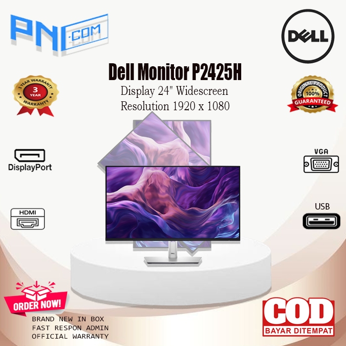 Dell Monitor P2425H 24"Inch 3YR