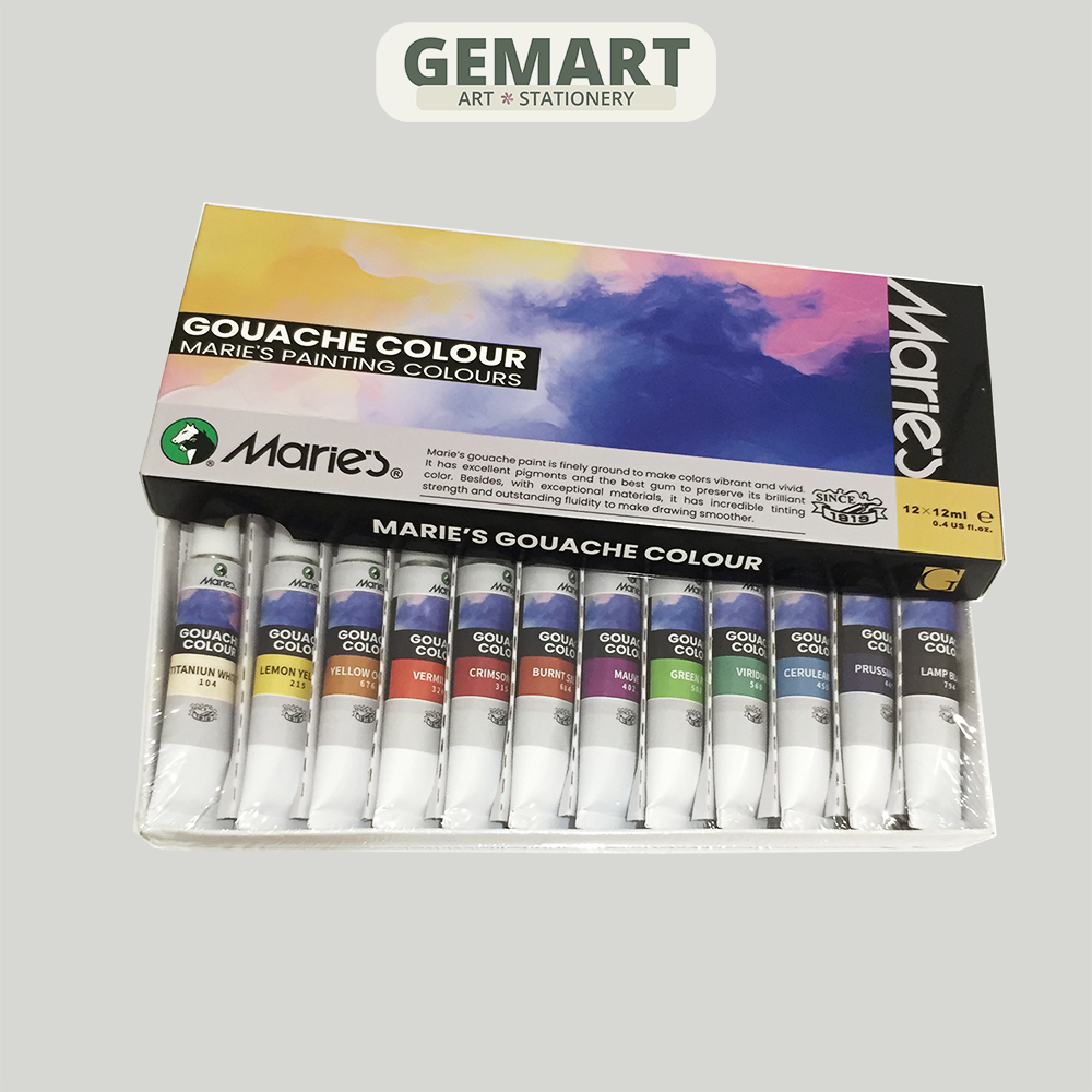 

Marie's Gouache Color 12x12ml | Cat Gouache Maries