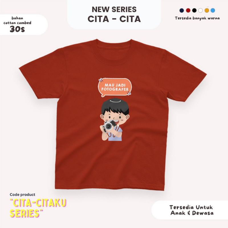 K - Baju Anak Kaos Cita Cita Series - Fotografer