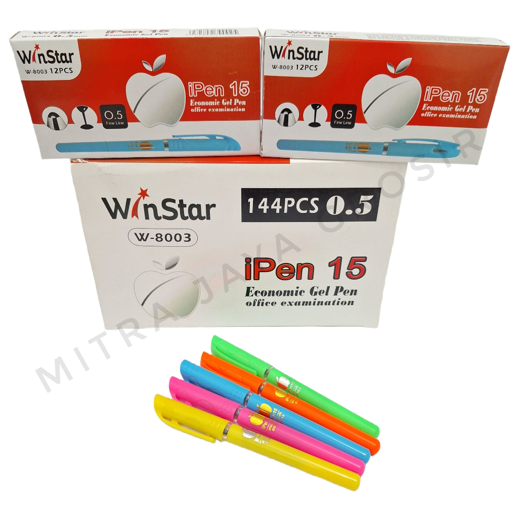 

1 Gross isi 12 lusin Pena Gel WINSTAR iPen 15 / Pena Gel WINSTAR iPen 15