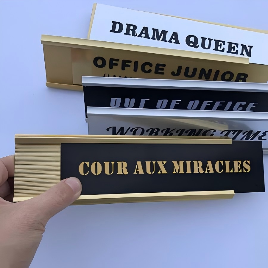 

Name Plate Holder Aluminium Name Plate Holder Stand Display Meja Table Nameplat