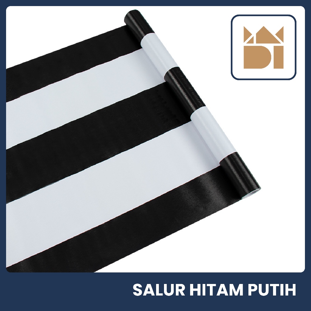Adipati Dinding Interior - Wallpaper Dinding Salur Hitam Putih | Wallpaper Stiker Dinding Motif Salu