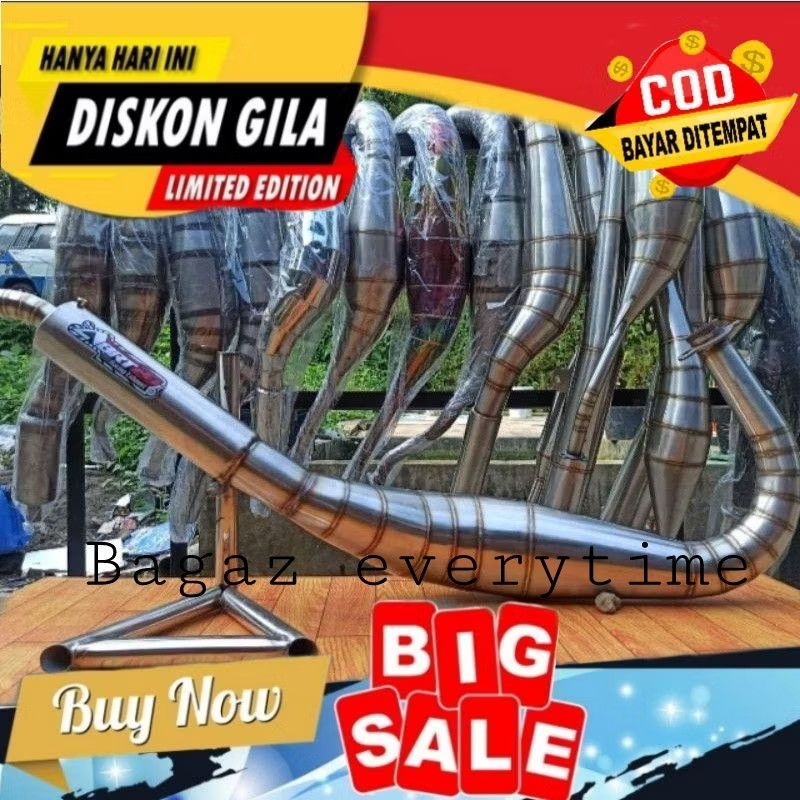 KNALPOT RX KING KOLONG KOBRA ABRT20 RACING FULL STAINLESS STELL.