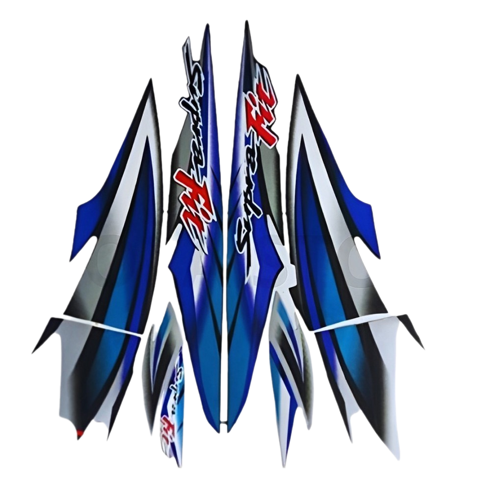 Stiker Striping Standar SUPRA FIT 2005 BIRU Lis Body SUPRA FIT 2005 BERKUALITAS TERBAIK