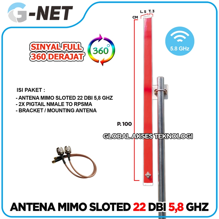 antena wifi outdoor 22 dBi MIMO Slotted 5,8 GHz