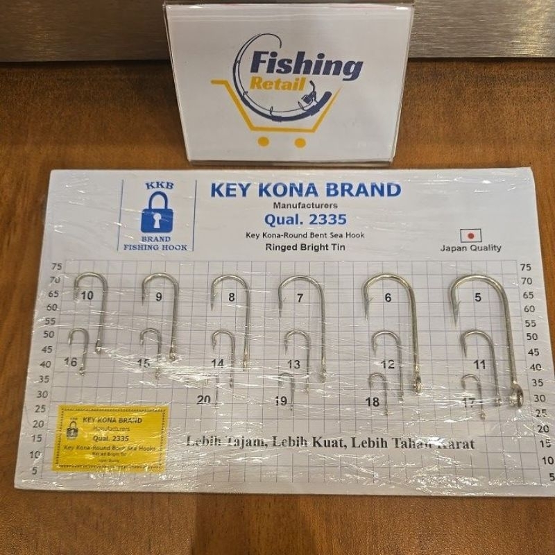 Kail Key Kona Brand Qual. 2335 Untuk Dasaran / Live Bait Size 20 - 10 Japan Quality