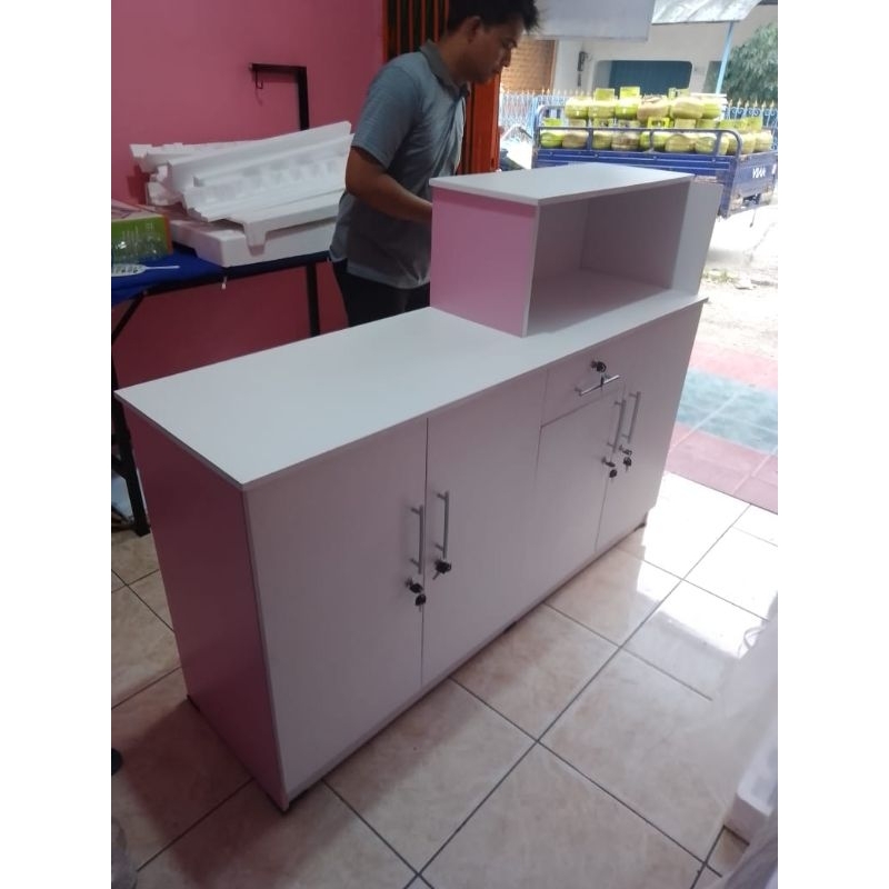 meja kasir meja resepsionis meja toko meja klinik best seller panjang 150