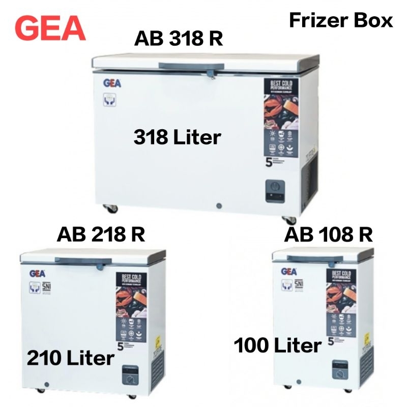 Frizer Box Gea Kapasitas 100/200 Dan 300 Liter AB 108R/AB 208R/AB 318R