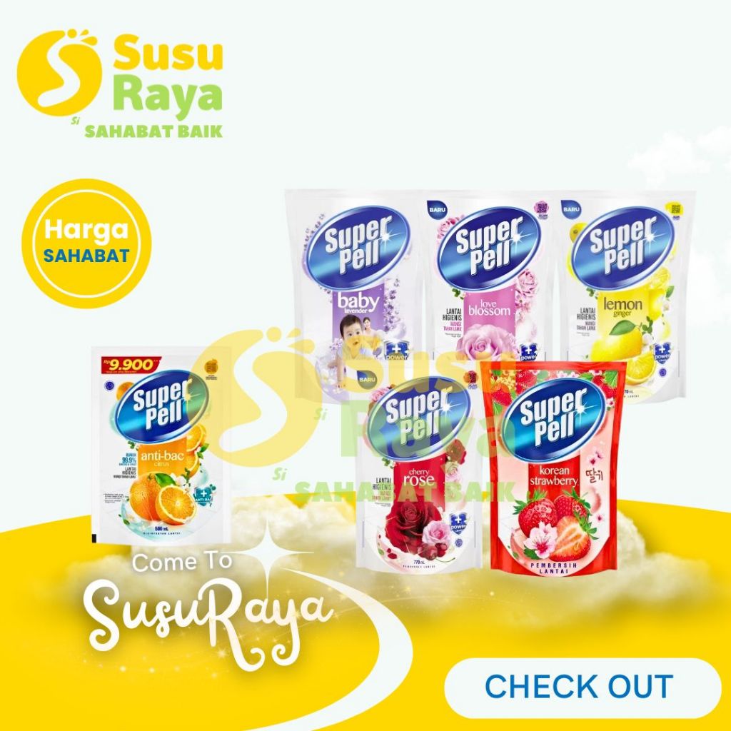SUPERPEL SUPER PEL KOREAN STRAWBERRY/ANTI BAC CITRUS/BABY LAVENDER/LOVE BLOSSOM/ROSE/LEMON 500 & 700