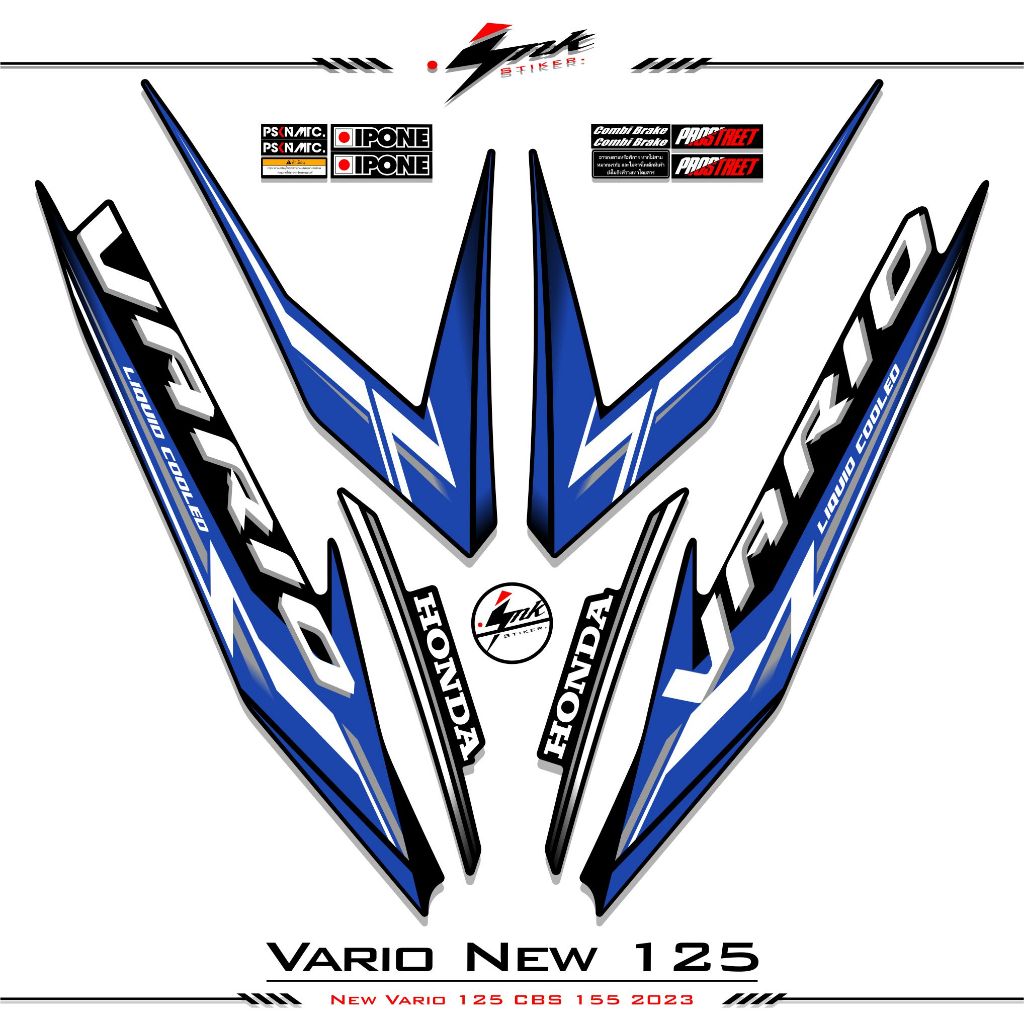 Striping Vario New 125 2023 Stiker Vario New 125 Cbs Iss Vario 125 List Variasi Vario125 Motif Ink 3