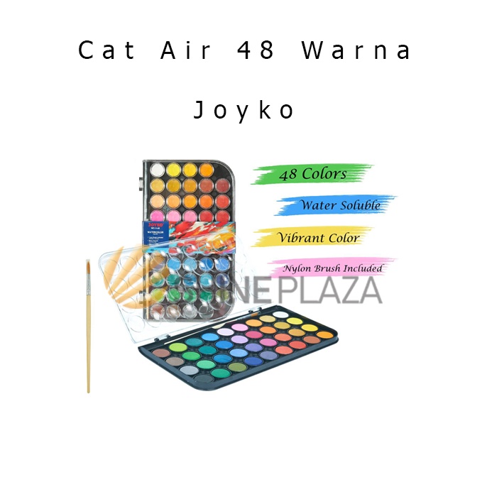

KODE E34E Waterlor Cake Set WC348 Joyko Cat Air Waterlour Isi 48 Warna