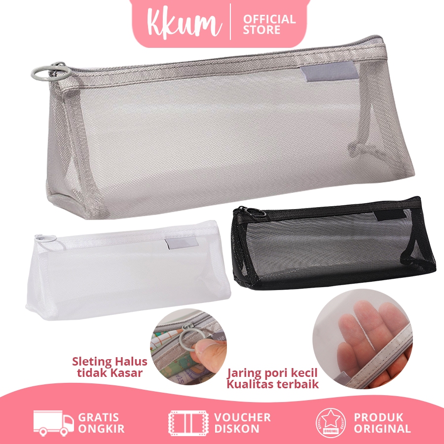 

KKUM Kotak Pensil Segitiga Transparant/ Tempat Pensil Kapasitas Besar Triangle Pencil Case